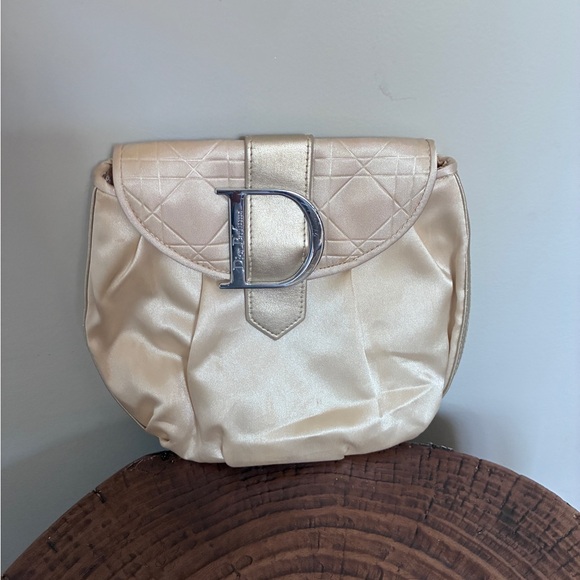 Dior Parfums Small Toiletry Bag Gold - Vintage Rare Authentic - Picture 3 of 9